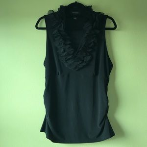 Ruffled V-neck Blouse